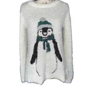 French Laundry eyelash oversized penguin cardigan medium